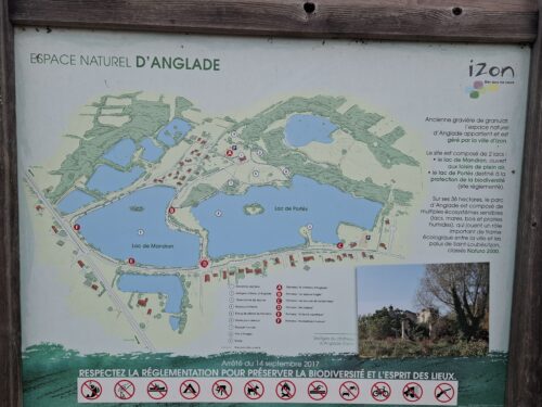 randonnée Izon carte espace naturel Anglade